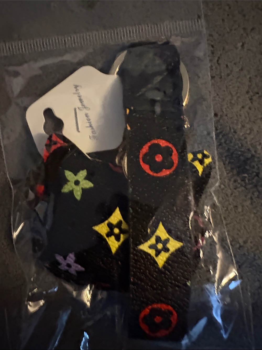 FASHION Star Embroidered Keychain with Bright Accents
